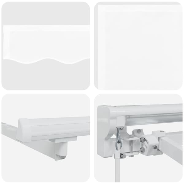 Manuell Utdragbar Markis Vit 5 × 3,5 m