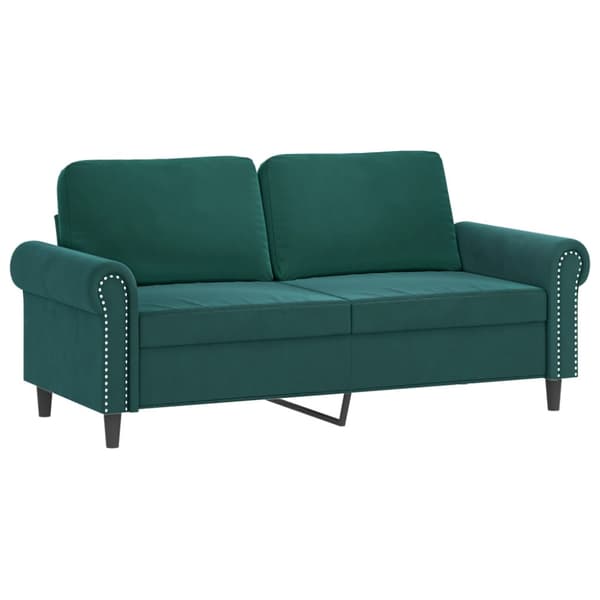 Soffa 2-sits mörkgrön 140 cm sammet