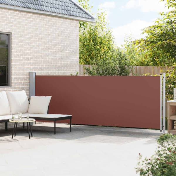 Infällbar sidomarkis 140x600 cm brun
