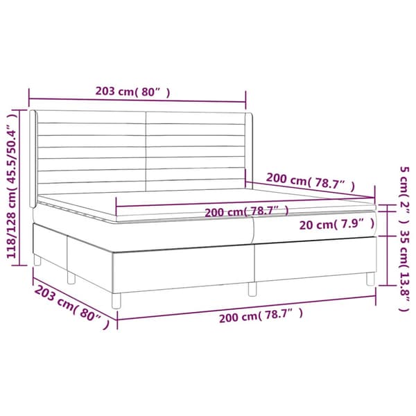 Ramsäng med madrass mörkgrön 200x200 cm sammet