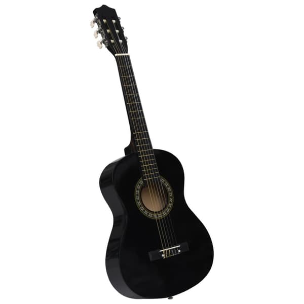 Gitarr för nybörjare och barn klassisk svart 1/2 34"