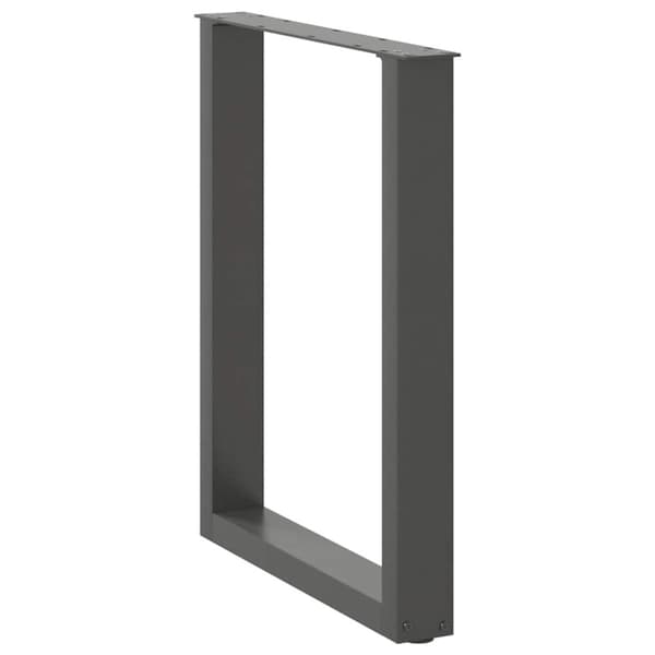 Matbordsben U-formade 2 st antracit 70x(72-73) cm stål