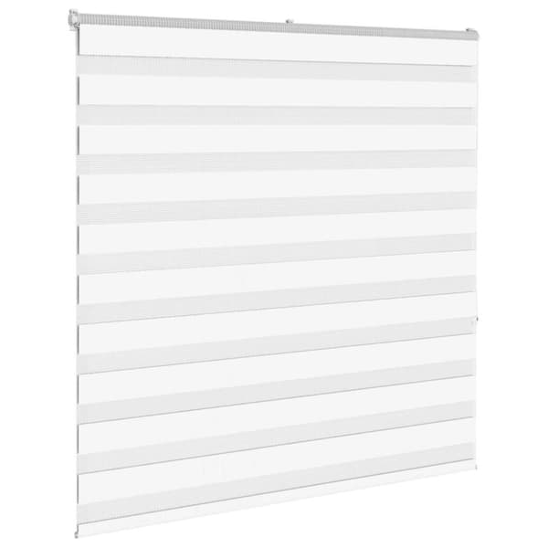 Rullgardin zebra vit 145x150 cm tyg bredd 140,9 cm polyester