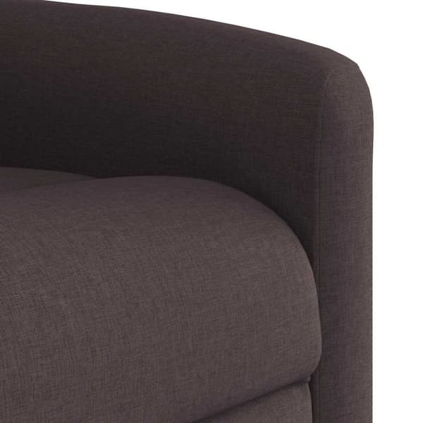 Reclinerfåtölj mörkbrun tyg