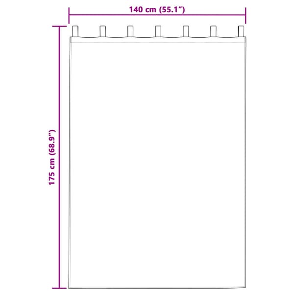 Sammetsgardiner 2 pcs Silvergrå 175 x 140 cm Sammet