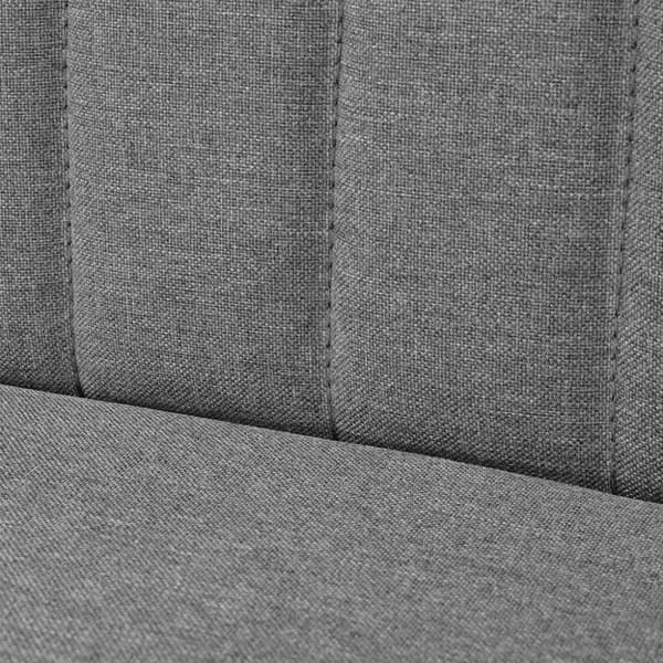 Soffa 117x55,5x77 cm tyg ljusgrå