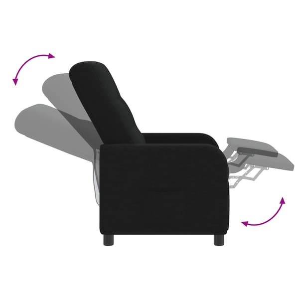 Massagefåtölj Svart Tyg