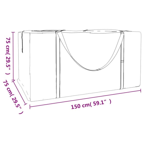 Dynväska svart 150x75x75 cm polyeten