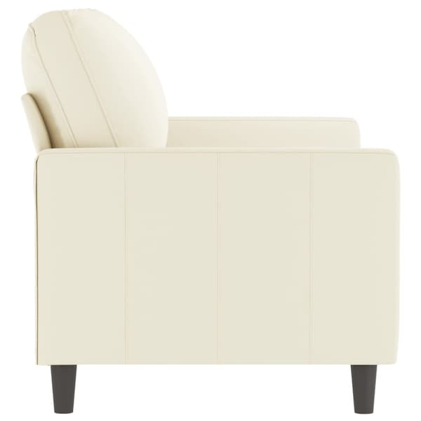 2-sitssoffa gräddvit 120 cm sammet