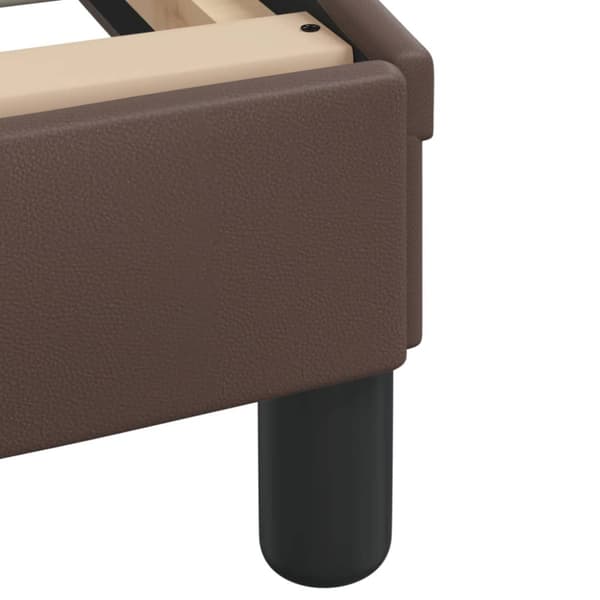 Bed Frame "Dover" Brown 140x190 cm Faux Leather