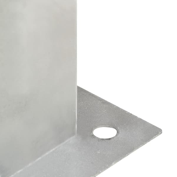 Stolpfot 4 st galvaniserad metall 81 mm