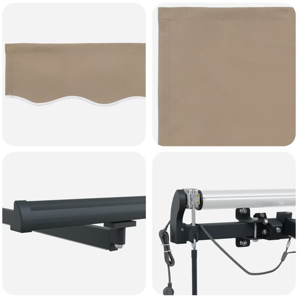 Markis tyg med Beige 400 × 300 cm Polyester
