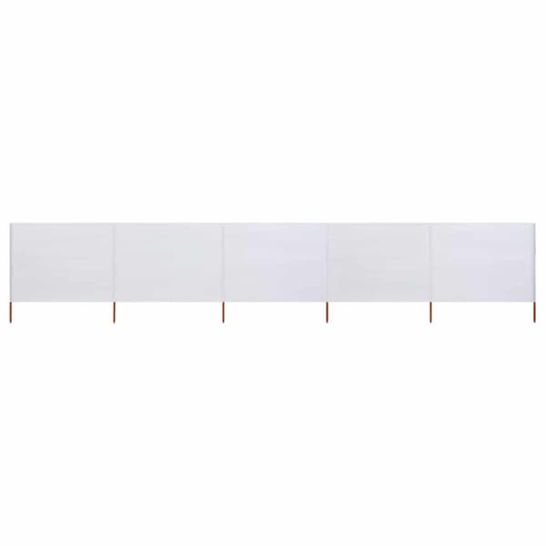 Vindskydd 5 paneler tyg 600x120 cm sandvit