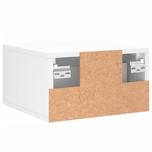 Väggmonterade sängbord 2 st vit 35x35x20 cm