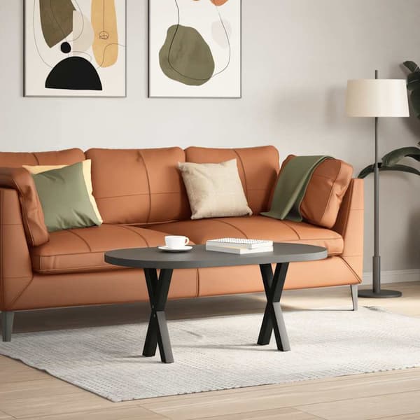 Soffbordsben X-formade 2 st svarta 28x(42-43) cm stål