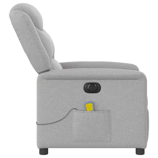 Elektrisk massagefåtölj molngrå tyg