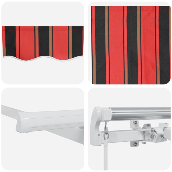 Utfällbar markis Orange 250 x 200 cm tyg