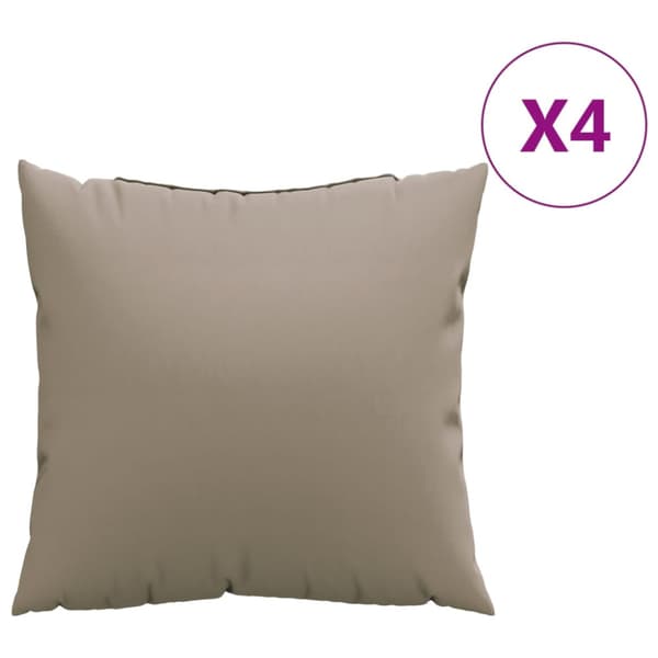 Soffkuddar 4 st taupe 50x50 cm tyg