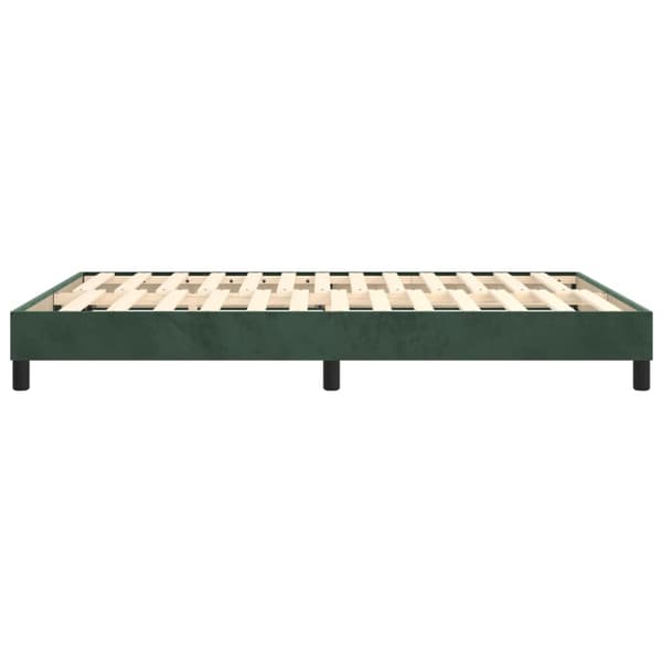 Boxspring-sängram mörkgrön 140x190 cm sammet