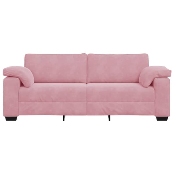 3-sitssoffa rosa 220x77x82 cm sammet