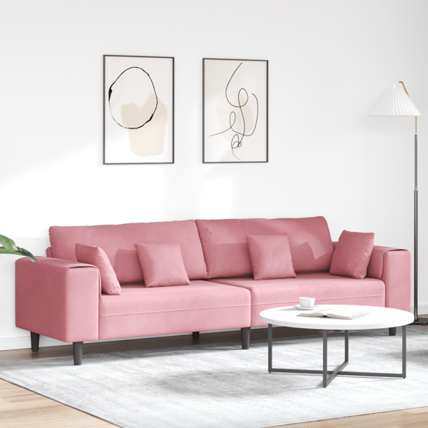 Soffa Rosa 250 x 77 x 76 cm Sammet