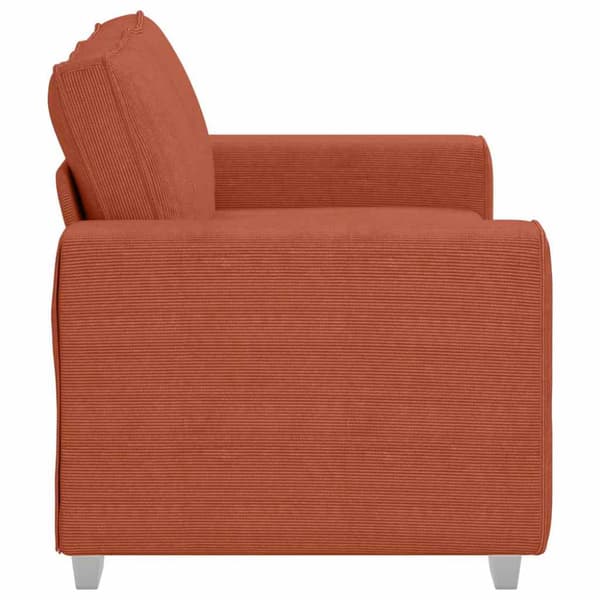 Loveseat soffa röd orange 160x77x82 cm manchestertyg