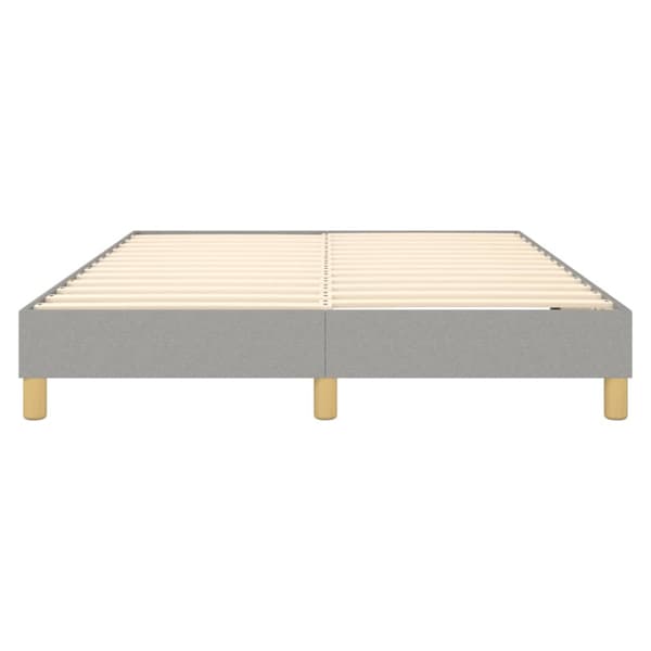 Boxspring-sängram ljusgrå 140x190 cm tyg