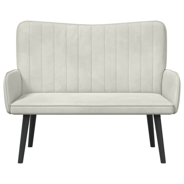 Tvåsitssoffa Kräm 115 x 61 x 87 cm Sammet