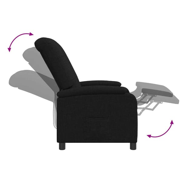 Massagefåtölj Svart Tyg