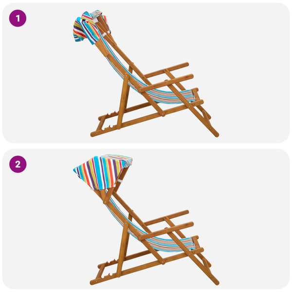Deck Chair 4 pcs 3 Position Massiv Eukalyptus Trä
