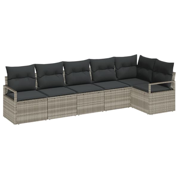 Soffset 6 pcs Ljusgrå konstrotting