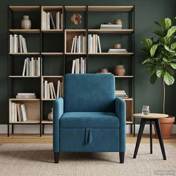 Soffa med förvaring Blå 72 x 78 x 87 cm Polyester