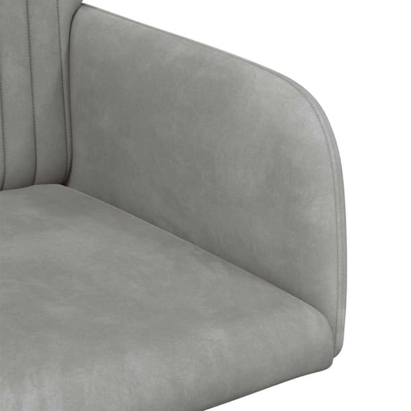 Matstolar 4 pcs Sammet Ljusgrå 55 x 50 x 84 cm
