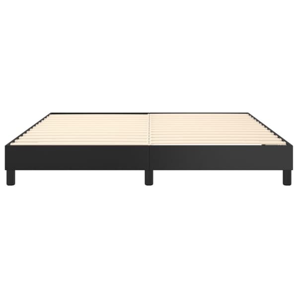 Boxspring-sängram svart 160x200 cm konstläder