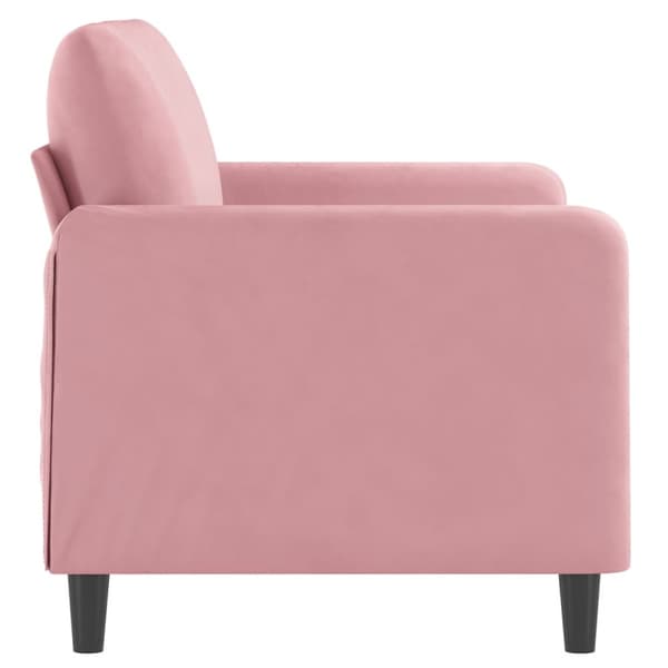 Soffa 2-sits rosa 120 cm sammet