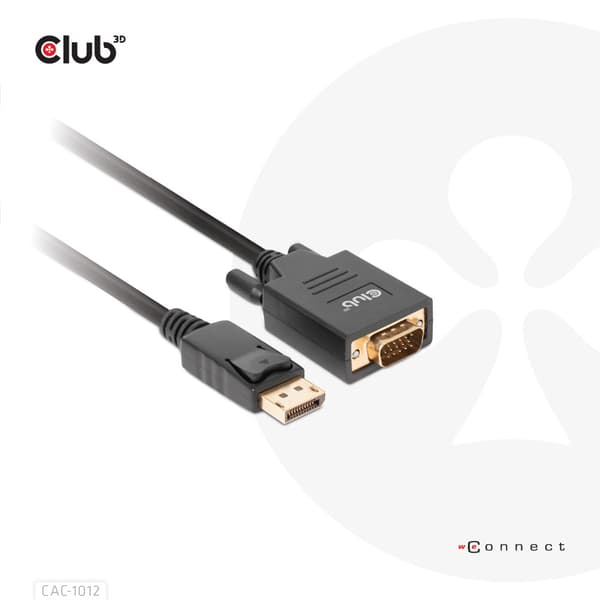 Club 3D - videoadapterkabel - DisplayPort till HD-15 (VGA) - 2 m