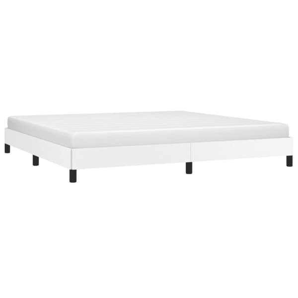 Sängram vit 200x200 cm konstläder