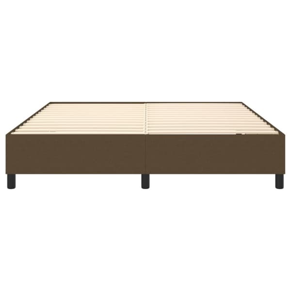 Boxspring-sängram mörkbrun 160x200 cm tyg