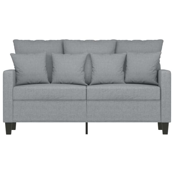 2-sitssoffa ljusgrå 120 cm tyg