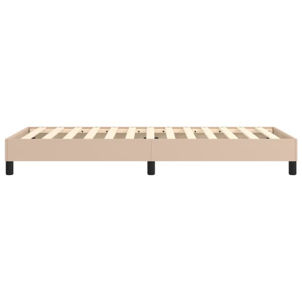 Boxspring-sängram cappuccino 90x200 cm konstläder