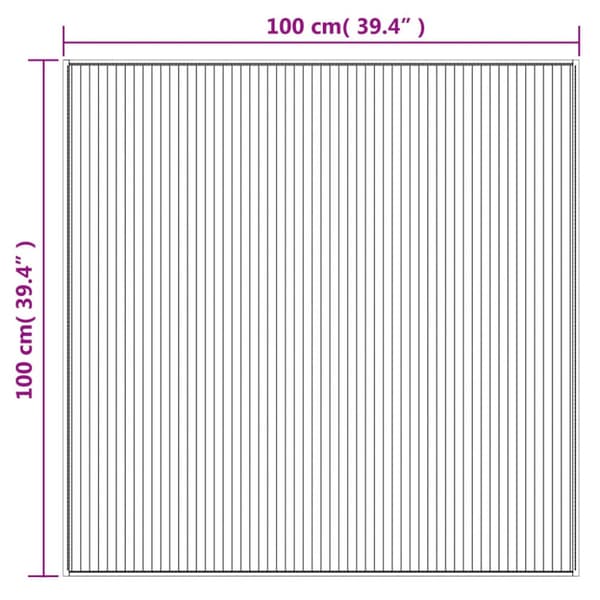 Matta fyrkantig svart 100x100 cm bambu