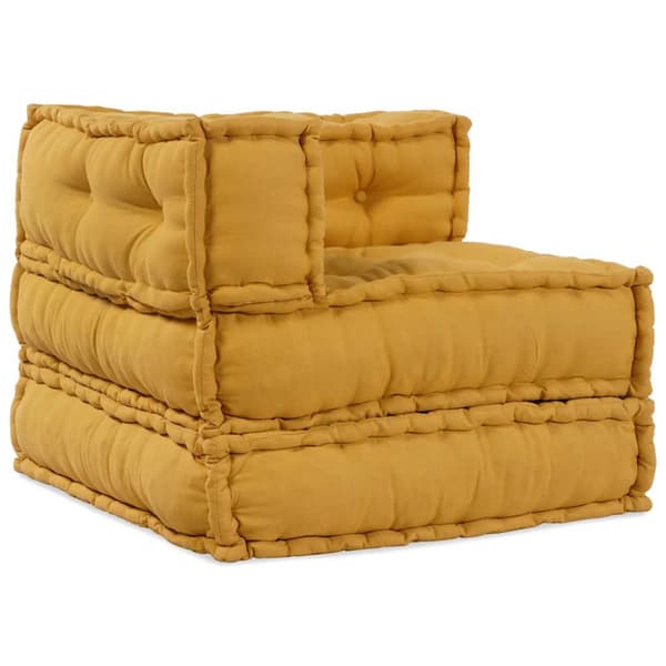 Modulär soffa gul 70x70x54 tyg