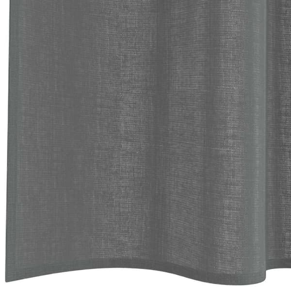 Voile gardiner med stångfickor 2 st mörkgrå