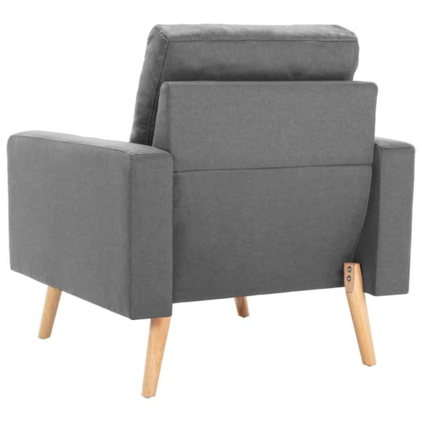 Soffgrupp 2 delar tyg ljusgrå