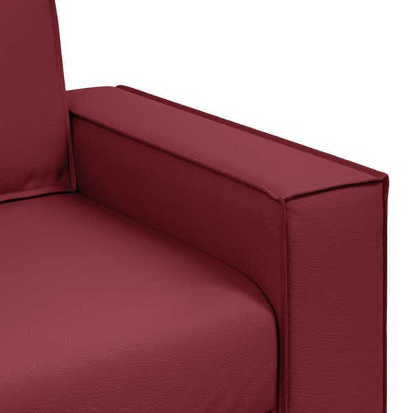 Tvåsitssoffa Vinröd 160 cm Konstläder