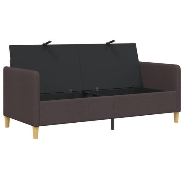 Soffa med förvaring Mörkbrun 172 x 78 x 87 cm Polyester