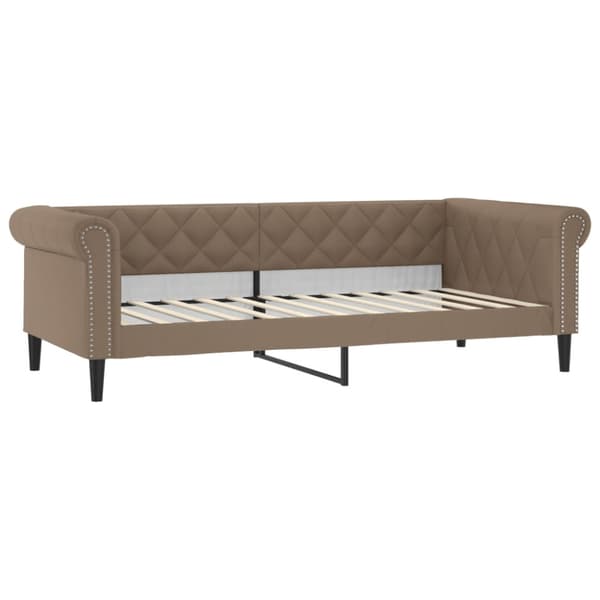 Dagbädd med madrass cappuccino 90x200 cm konstläder