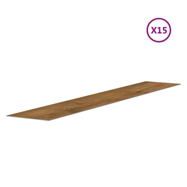 Väggpaneler träimitation brun PVC 2,06 m²