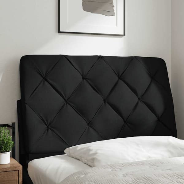 Headboard Cushion Black 90 cm Fabric