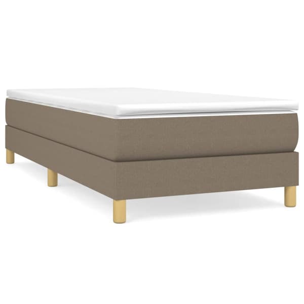 Boxspring-sängram Taupe 90x200 cm tyg